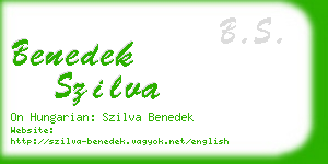 benedek szilva business card